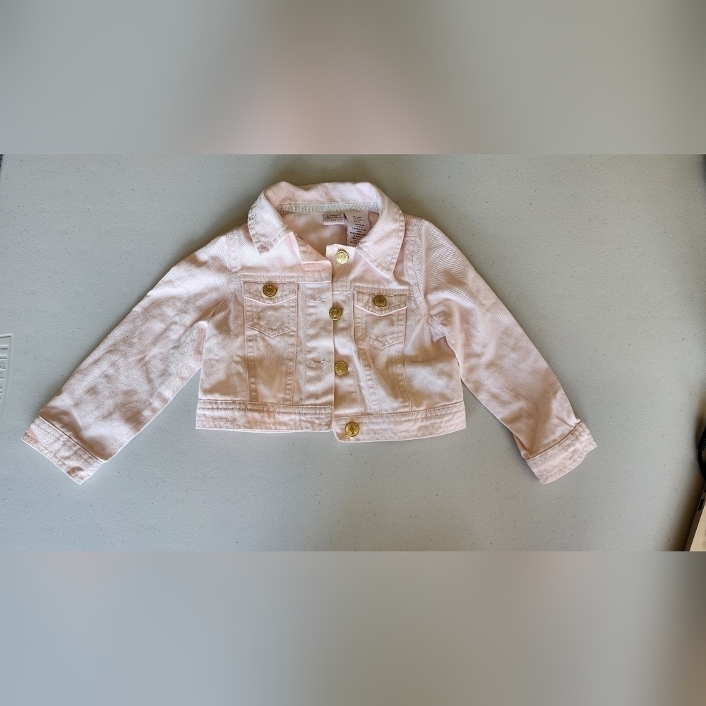 Catherine Malandrino Light Pink Jean Jacket Children's Size 24 Months.